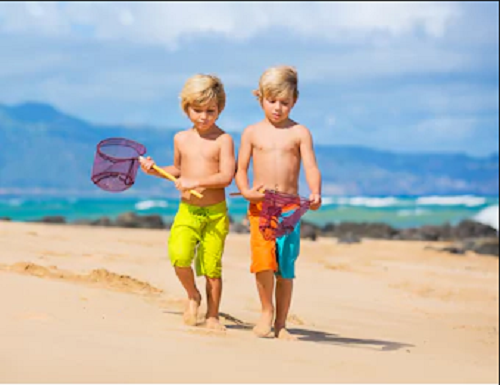 Fishing Beach Kids