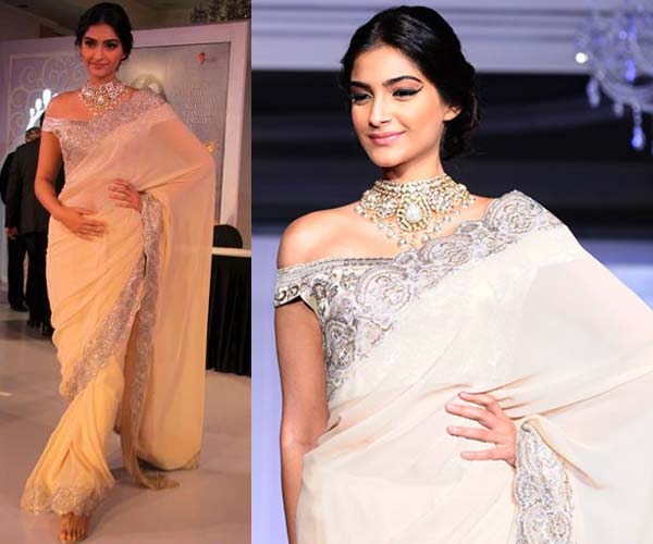 style white Saree fashion