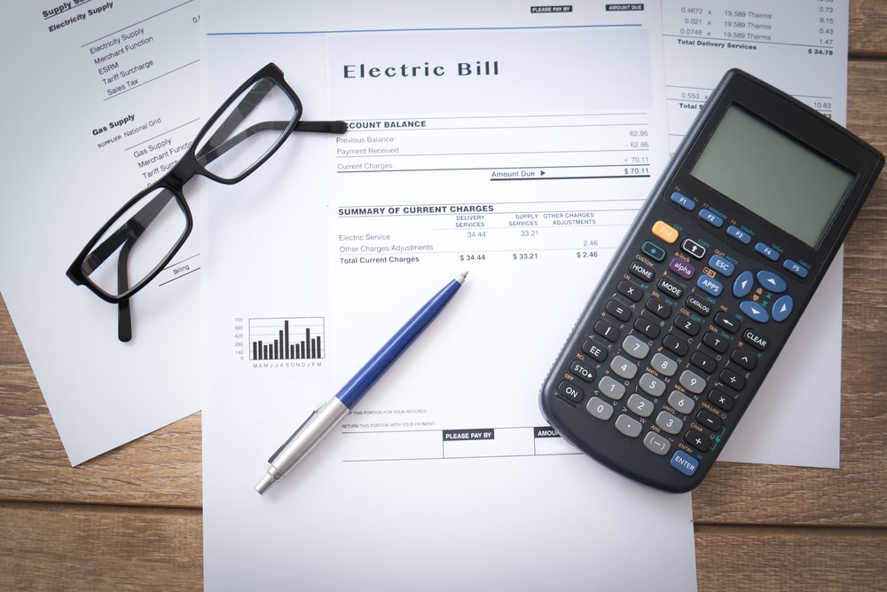 Solar energy electricity bills