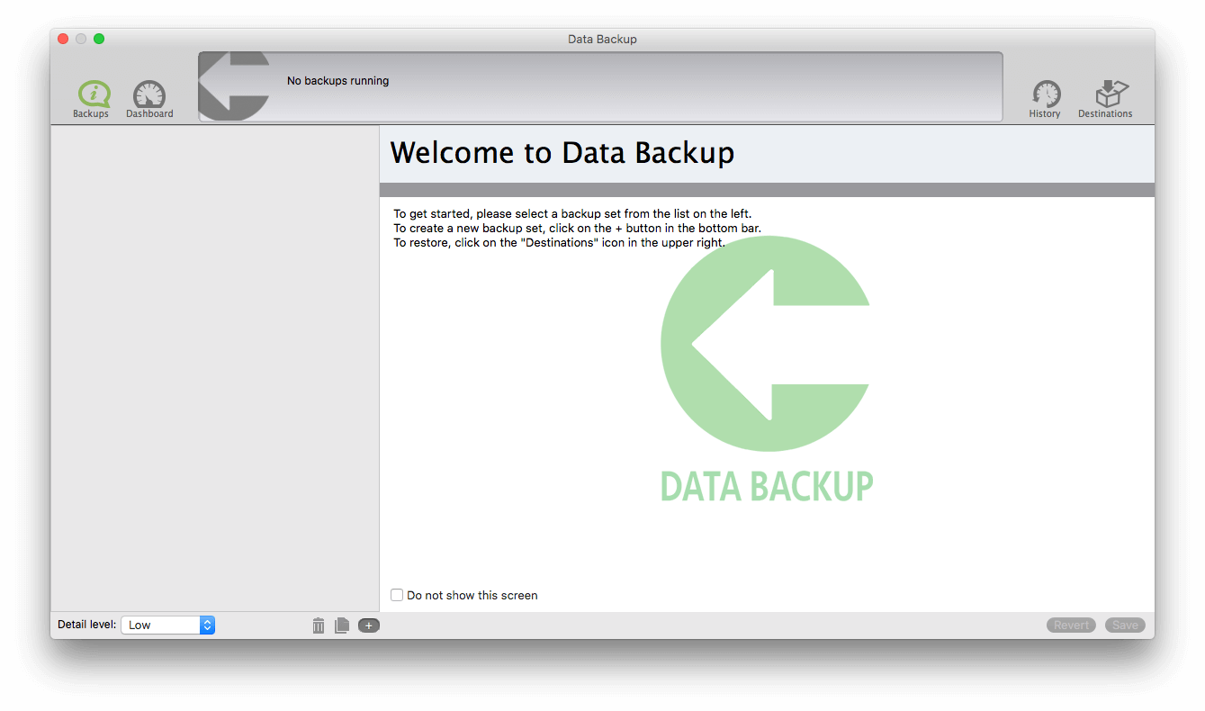 No backups