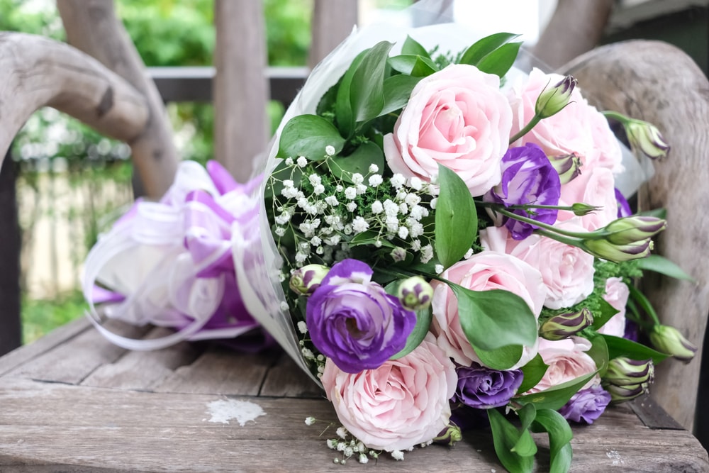 Lilac Iris bouquet rose flower