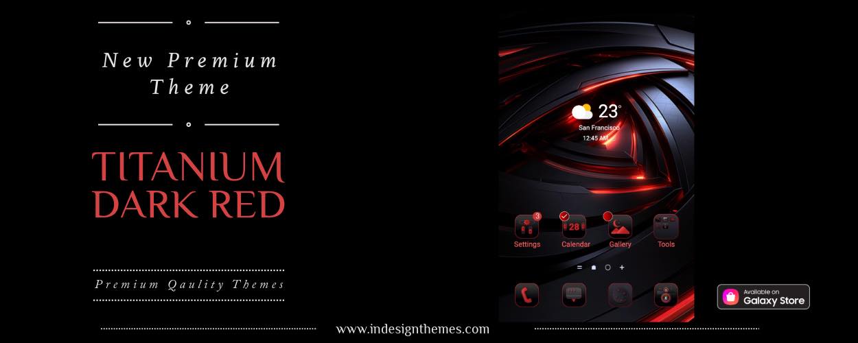 Titanium Dark Red Theme