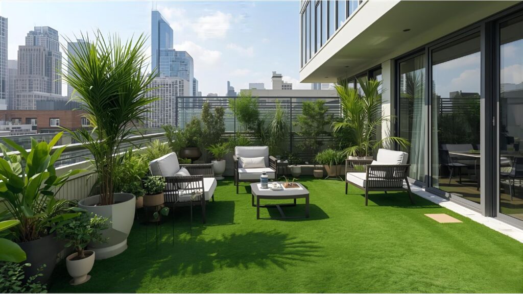 artificial lawn urban areas