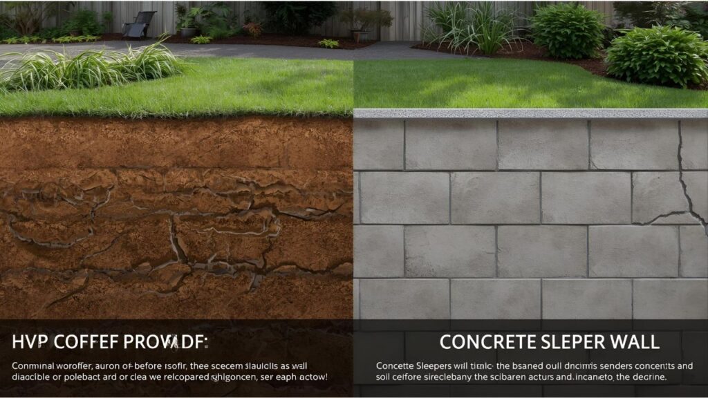 retaining wall problems concrete sleepers