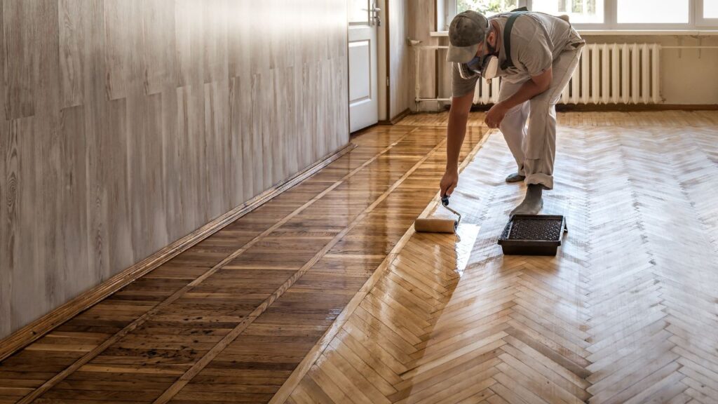 distressed timber flooring Como