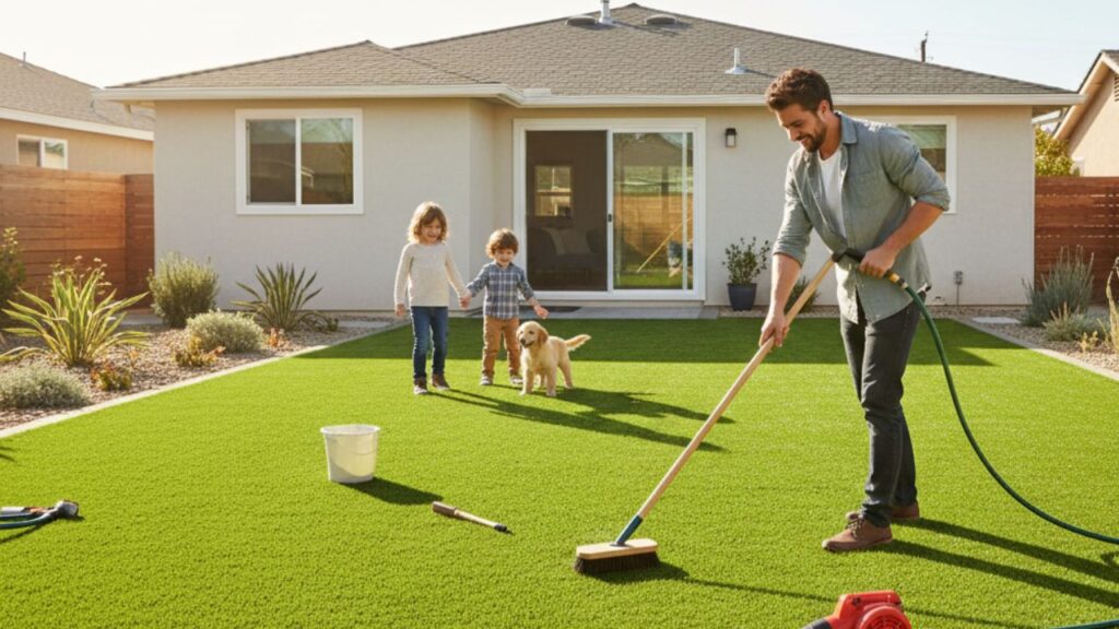 Chemical-Free Artificial Turf Cleaning