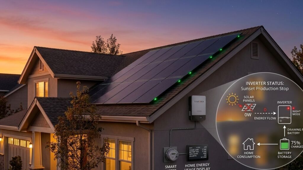 Solar Panels Shut Off at Night