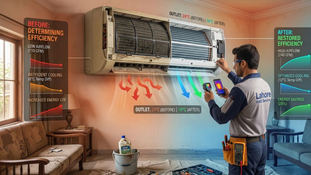 Old AC System Efficiency Loss