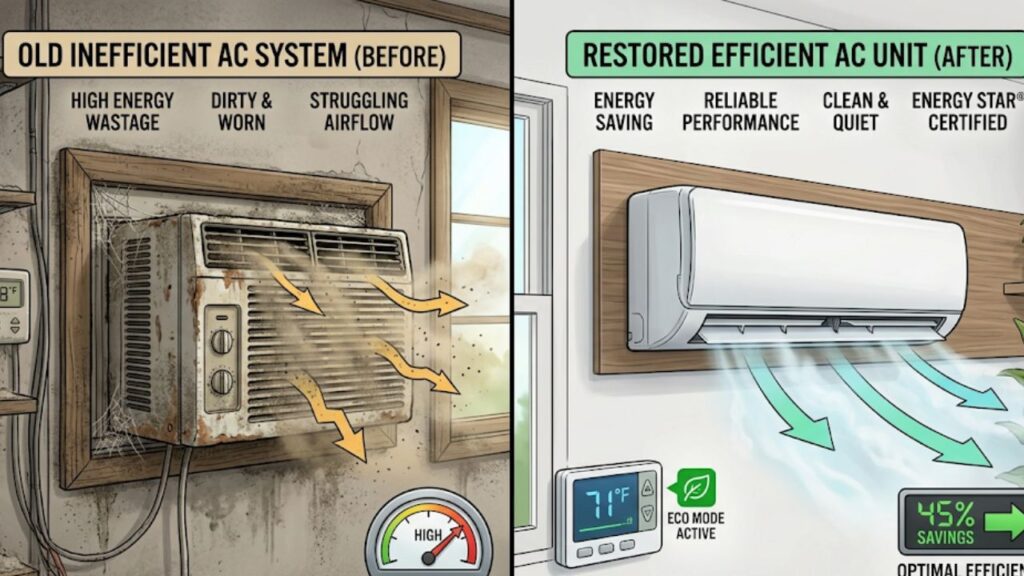 aging AC system efficiency restoration