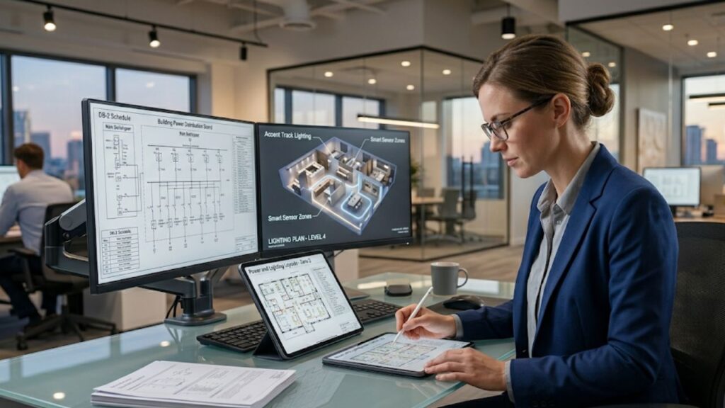 power and lighting layout planning