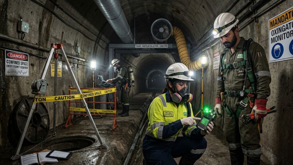 oxygen monitoring underground workspaces