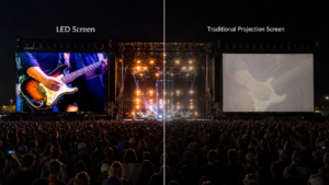 LED Jumbo Screen vs Traditional Projection